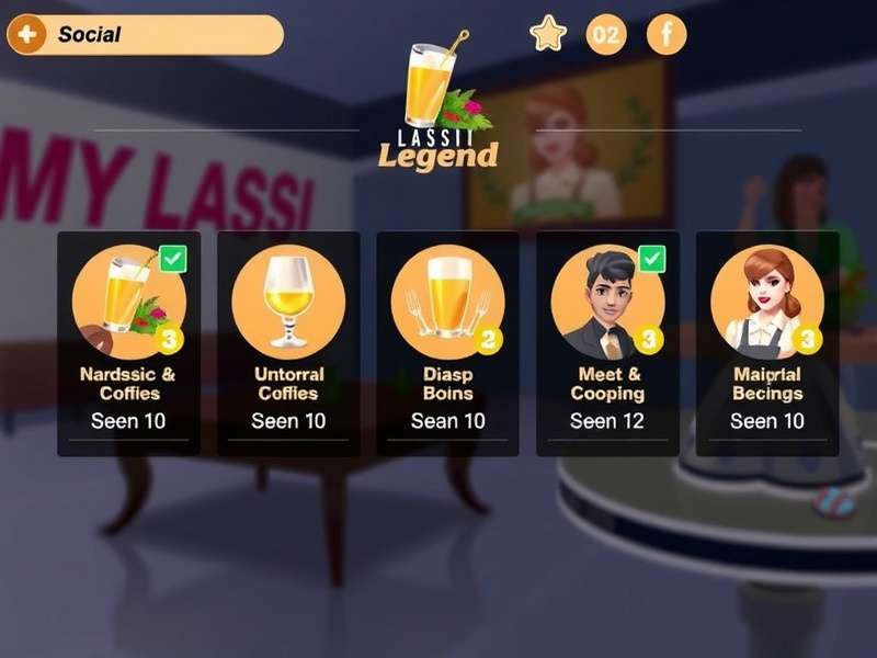 My Cafe Lassi Legend Gameplay Interface