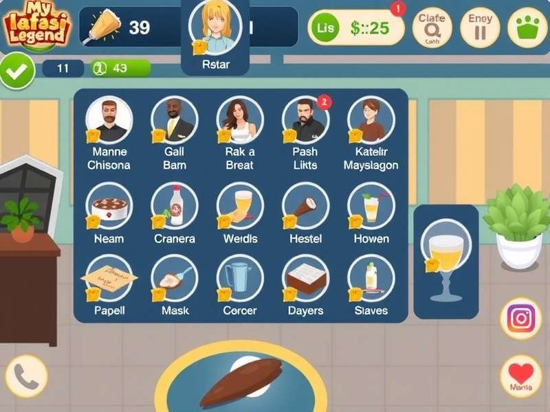 My Cafe Lassi Legend Social Features